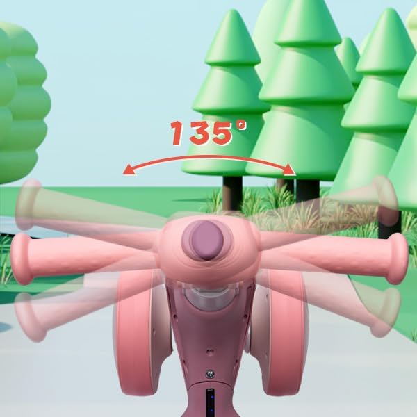 6V Electric Baby Balance Bike with Bubble Machine,4 in 1 Toddler Balance Bike w/Remote for 1 Year Old Boys Girls Kids Bubble Bike Ride on Toys w/Powered Motor,Music,LED Lights (Purple)-CubbioJoy