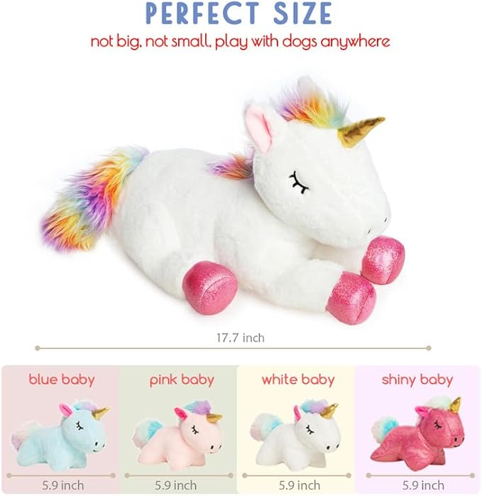 5 Pieces Unicorn Toys Stuffed Animals for Girls, 1 Mommy Unicorn with 4 Babies, Soft Plush Unicorn Toys Gifts for Girls 3 4 5 6 7 8 9 Years, Kids, Children, Christmas, Birthday, Valentine's-CubbioJoy