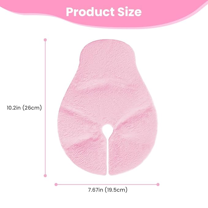 2 Larger Breast Ice Packs with Soft Covers and 6 Breast Pads for Leaking Milk, Hot and Cold Breast Therapy Packs, Breastfeeding Essentials for Relief of Clogged Ducts, Nipple Pain, Engorgement(Pink)-CubbioJoy