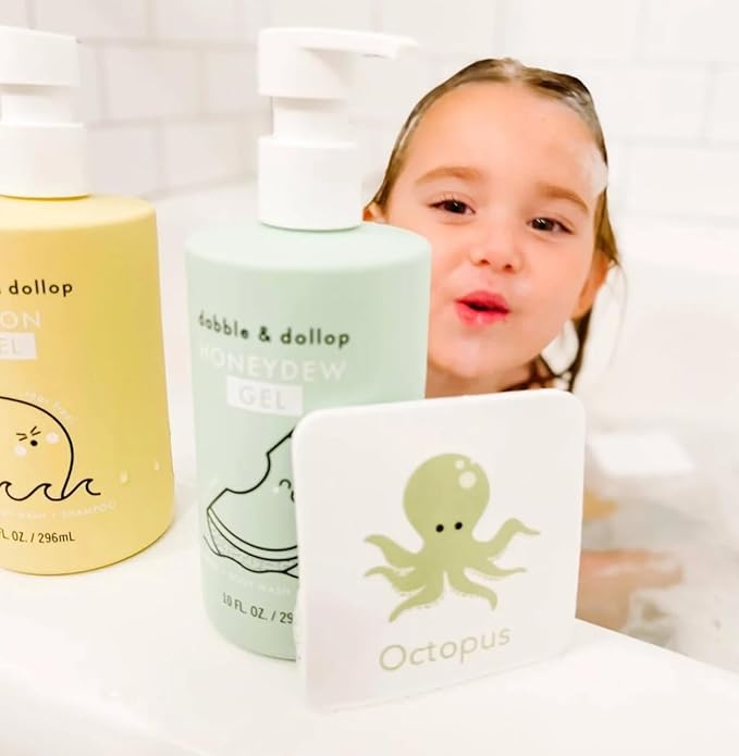 Dabble & Dollop Honeydew Melon Body Wash & Shampoo – 3-in-1 Natural Bubble Bath for Kids, Made in USA, No Parabens or Sulfates, Vegan, Gluten-Free, Tear-Free (10oz, Pack of 2)-CubbioJoy