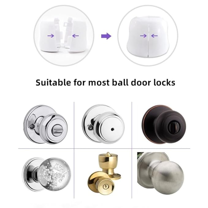 Door Handle Cover, 5pcs Safety Door Knob Covers Door Knob Locks Protector Child Room Anti Collision Safety Products-CubbioJoy
