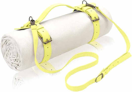 4’9” x 6’3” White Lightweight Water-Resistant Canvas Mat – Picnic, Outdoor, Beach, Park, Camping, Toy Mat-CubbioJoy