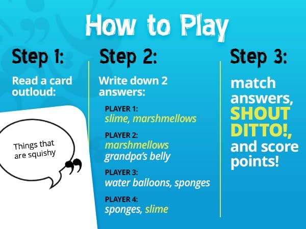 Inspiration Play Double Ditto - a Hilarious Award-Winning Family Party Game for 4-20 Players (Ages 8 and up)-CubbioJoy