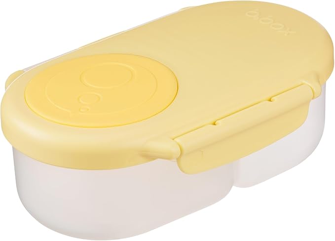 b.box Snack Containers for Kids, Toddler Snack Box Container, Reusable Small Bento Box for Lunch, School & Travel, Leak Proof, BPA free, Dishwasher Safe, Ages 4 months+ (Lemon Twist, 12oz)-CubbioJoy