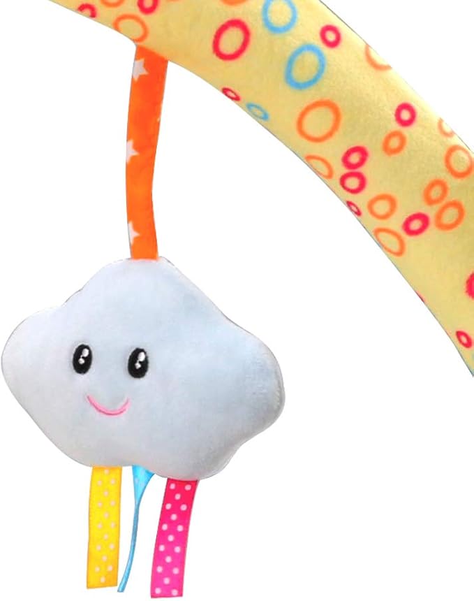 Caterbee Travel Arch Bassinet Toys for Infant & Toddlers, Baby Crib Stroller Accessory & Pram Activity Bar Toy for Senses and Motor Skills Development Indoor and Outdoor-CubbioJoy