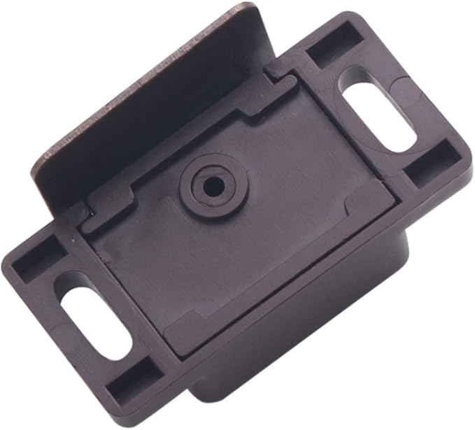 Antrader 12-Pack 10-15lbs Magnetic Cabinet Door Catch Plastic Stop Holder Closet Latch with Screws, 1.6" x 0.8" x 0.5", Brown-CubbioJoy