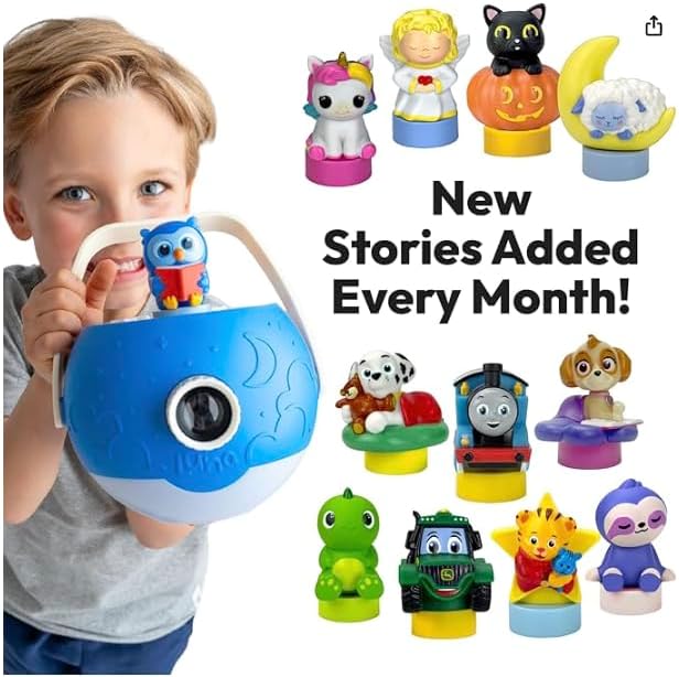 Bedtime Figurine Cartridge – Projects 5 Soothing Stories and 5 Bedtime Songs, Over 30 Minutes of Audio Content | Gift and Toy for Ages 3+-CubbioJoy