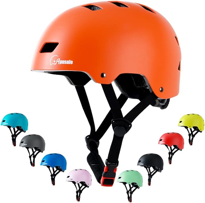 Bike Skateboard Helmet, Adjustable and Multi-Sport for Skate Scooter, 3 Sizes for Adult Youth Kids Toddler-CubbioJoy