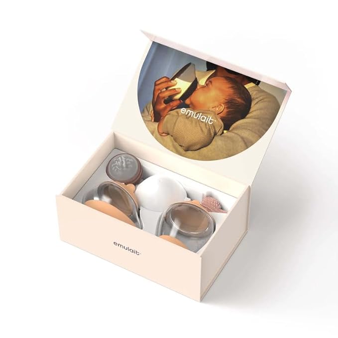 Baby Bottle Starter Kit Includes 2 Bottles 2 Nipples 2 Caps 2 Lids 2 Responsive Flow Valves, Cleaning Brush - Light - Shape 3-RFV-CubbioJoy