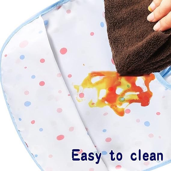 Baby bibs Waterproof Toddler bib - Feeding bib with Pocket for Infant Boy Girl Washable 6-36M-CubbioJoy