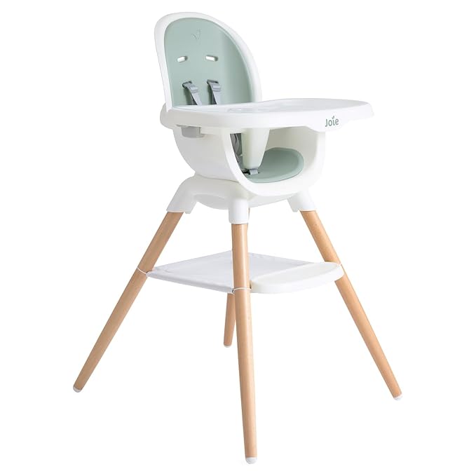 Joie Chai Multi-Mode Highchair - European Beech Wood, Convertible, 9+ Modes, Birth up to 60 lb. (Mist)-CubbioJoy