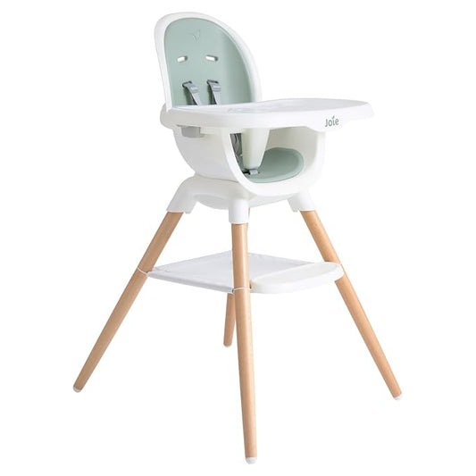 Joie Chai Multi-Mode Highchair - European Beech Wood, Convertible, 9+ Modes, Birth up to 60 lb. (Mist)-CubbioJoy