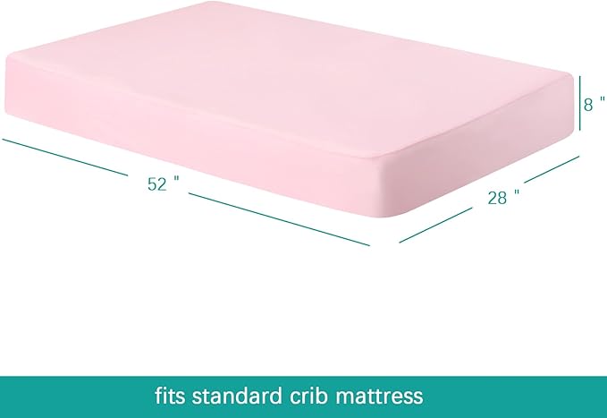 4-Pack Fitted Crib Sheets for Boys and Girls - Breathable, Soft Microfiber Baby Sheets in Dark Grey & Pink-CubbioJoy