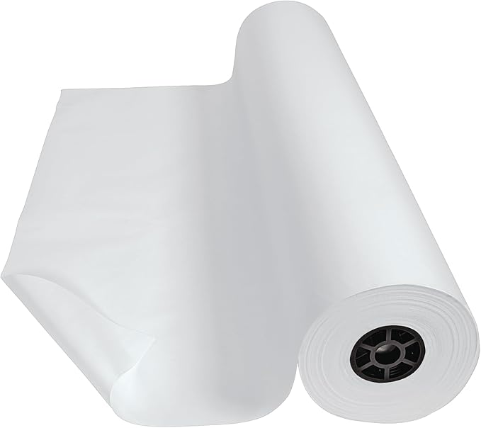 Colorations Dual Surface Paper Roll Classroom Supplies for Arts and Crafts White (36" x 1000') (Item # DSWH)-CubbioJoy