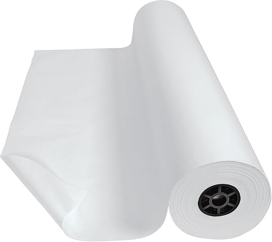 Colorations Dual Surface Paper Roll Classroom Supplies for Arts and Crafts White (36" x 1000') (Item # DSWH)-CubbioJoy