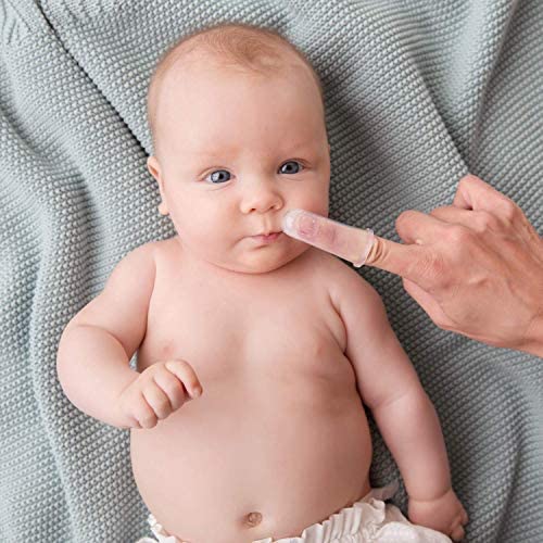 Cherish Baby Care Baby Toothbrush & Toddler Toothbrush Set (0-2 Years) - BPA-Free & Safety-Tested, 2023 Award Winner, Food-Grade Silicone (Teal)-CubbioJoy