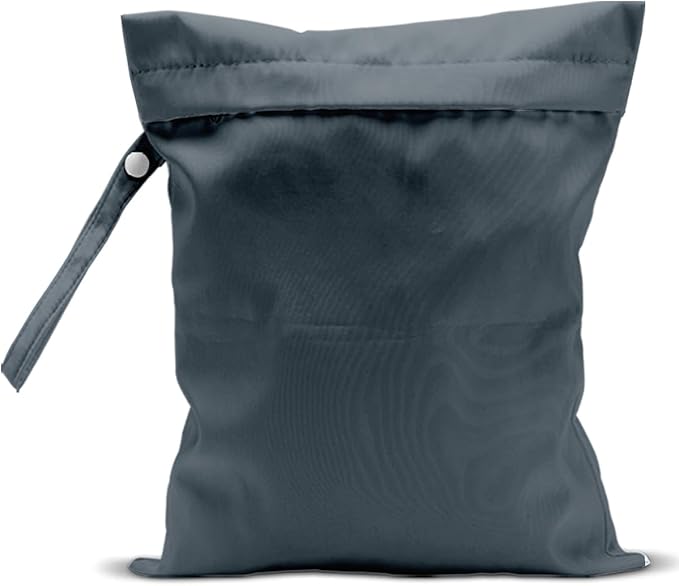 Waterproof Wet Bag for Swimsuit, Travel Beach Wet Dry Bag, Hidden Zipper Reusable Gray Wet Bags, for Travel Beach Wet Swimsuits Toiletries Diapers Dirty Gym Clothes Laundry Bag-CubbioJoy