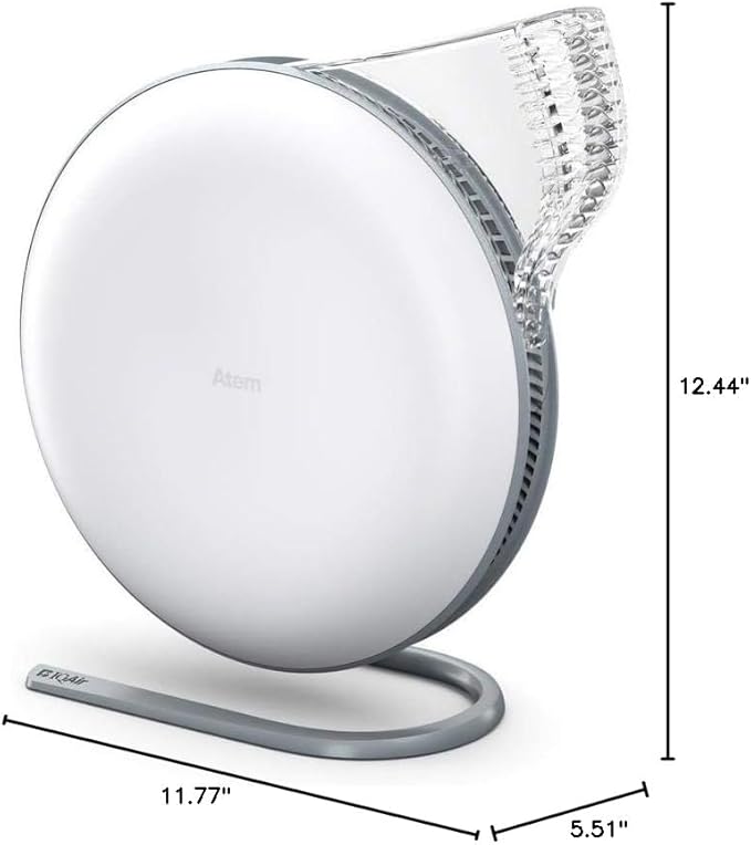 IQAir Atem Desk Air Purifier for Home, Office, Desktop, Small Room up to 150 sq ft, HyperHEPA Filter for Bacteria, Viruses, Allergens, Pets, Asthma, Pollen, Dust, Swiss Design, Made in Germany, White-CubbioJoy