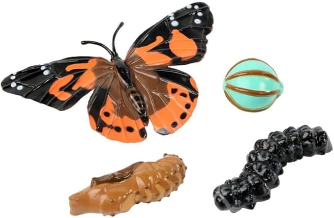 Insect Lore Bug Camp Bundle - Butterfly Kit with 5 Live Caterpillars, Ladybug Land with 1 Tube Live Larvae, Ant Mountain with 1 Tube Live Western Harvester Ants - Bonus Life Cycle Figurines & More-CubbioJoy