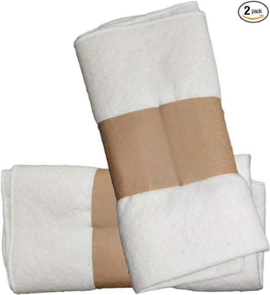 2 Pcs Organic Cotton Flannel for Castor Oil Pack Wrap, Reusable Castor Oil Compress for Liver Detox, Castor Oil Pads for Abdomen, Joints & Other Areas-CubbioJoy