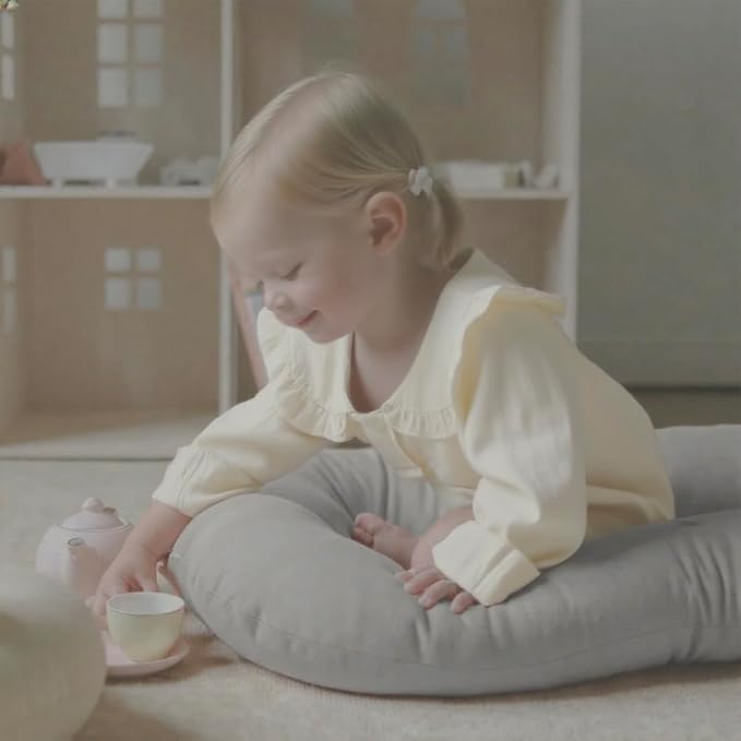 Baby Lounger - Snuggle Cozy Me Infant Lounger for Newborns | Breathable & Soft, Portable Awake-Time Pad, Essential Baby Gift- Grey (Lounger Cover Included)-CubbioJoy