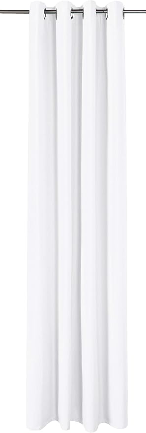 Amazon Basics Room Darkening Light Blocking Blackout Window Curtain with 2 Panels Grommets, for Living Room and Bedroom, 52 x 96 inches, White - Set of 2-CubbioJoy