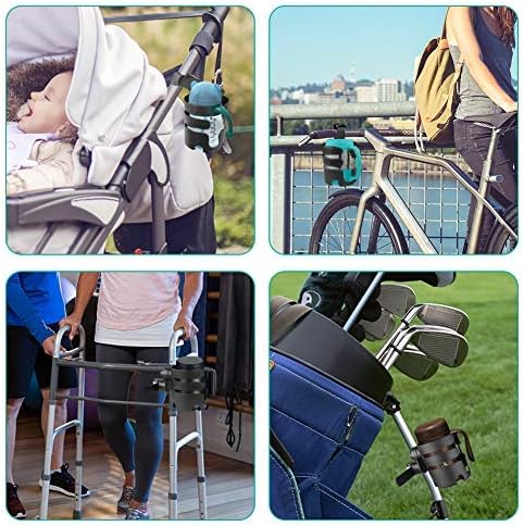 Accmor Stroller Cup Holder with Adjustable Strap, 360 Degree Rotatable Universal Cup Holder for Uppababy, Nuna, Doona Stroller, Drinks Holder for Wheelchair, Walker, Rollator-CubbioJoy