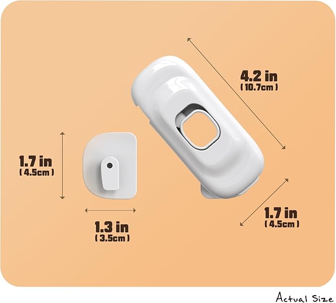 6 of Safety Latch Lock Easy Attachable Install Adhesive for Baby Childen Daycare Child Kids Senior Elder Pet Proofing Accident Prevent Home Kindergarden Preschool Senior Nursery Kitchen Cabinet Fridge-CubbioJoy