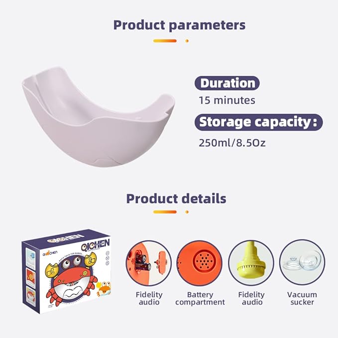 Crabby Bubble Bath Toy for Toddlers - Automatic Bubble Maker with 12 Children's Songs - Sing-Along Bath Bubble Machine for Baby, Toddler and Kids - Fun Bathtub Toy for Endless Bubble Play-CubbioJoy