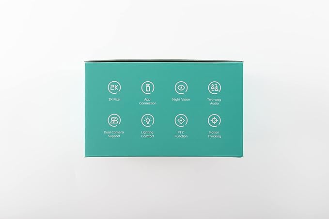 BOIFUN 2K WiFi Baby Monitor with Camera and Audio,Smartphone APP, Colorful Night Light, Smart AI Motion & Sound & Humidity & Temperature Detection, Auto Tracking,5-Inch Monitor Control, Night Vision-CubbioJoy