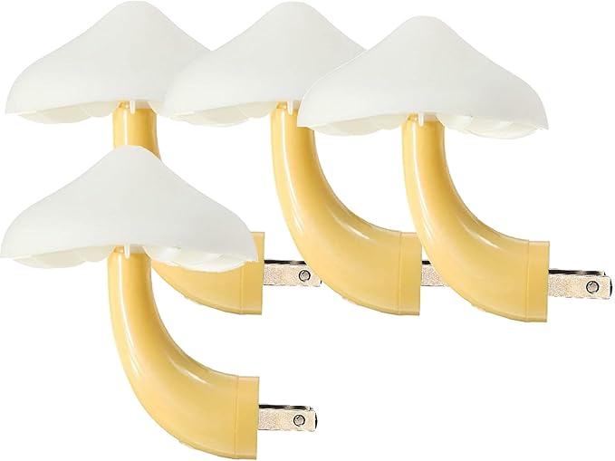 AUSAYE 4 Pack Plug in Night Light Sensor Light, Color Changing Mushroom Light LED Nightlights for Kids, Adults, Bedroom, Bathroom,Hallway, Stairs, Kitchen-CubbioJoy