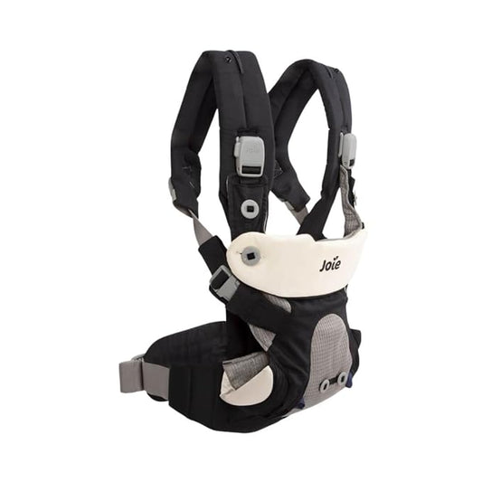 Joie Savvy Baby Carrier – Ergonomic, Adjustable Baby Carrier with 4 Carry Positions, Padded Shoulder Straps and Lumbar Support (Blackpepper)-CubbioJoy