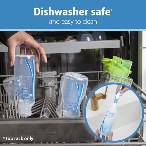 Dr. Brown's Natural Flow Anti-Colic Options+ Narrow Baby Bottle, 4 oz/120 mL, with Level 1 Slow Flow Nipple, 0m+, 4 Bottles-CubbioJoy