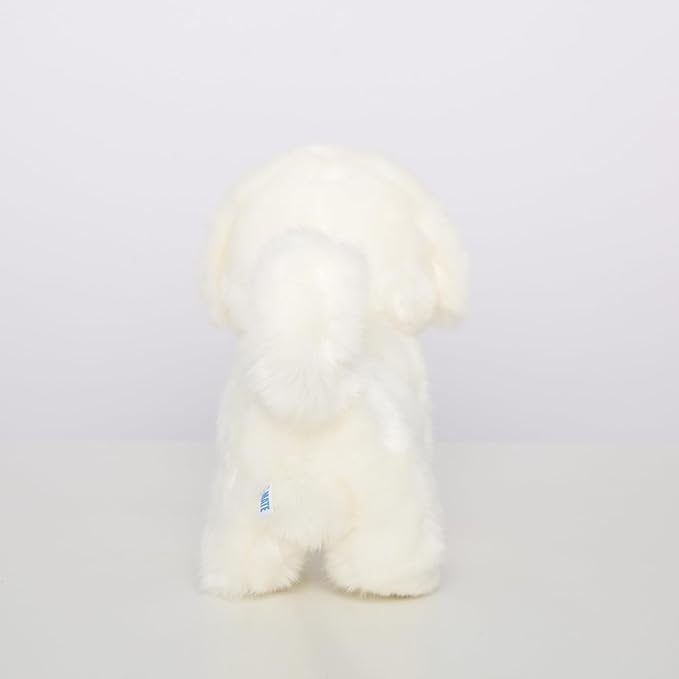 CU-MATE Plush Interactive Maltese Simulation Dog-Realistic Puppy Electronic Toy Dog with Walking/Barking/Wagging Tail/Talking-Like Real Robotic Present-CubbioJoy