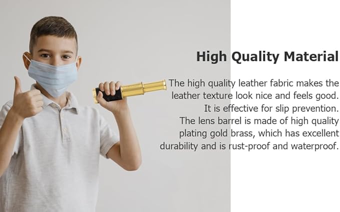 6" Solid Brass Quality Handcrafted Spyglass Telescope Set with Brown Carry Bag to Complete Your Collection [ B0957Y5NWK]-CubbioJoy