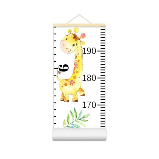 Baby Growth Chart for Wall - Height Chart for Kids Nursery Decor Wall Hanging Measurement Ruler Toddler Room Decor Play Room Essentials Birthday Christmas Gifts for Boys Girls 79"X7.9" (Giraffe)-CubbioJoy