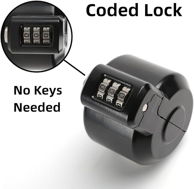 Door Knob Lockout Device Cover to Disable Doorknob/Faucet/Water Valve Hose Lock Door Handle Temporary Lock for Bedroom Door from Outside Handle Without Drilling (2, Black)-CubbioJoy