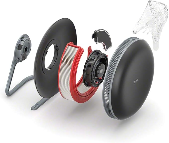 IQAir Atem Desk Air Purifier for Home, Office, Desktop, Small Room up to 150 sq ft, HyperHEPA Filter for Bacteria, Viruses, Allergens, Pets, Asthma, Pollen, Dust, Swiss Design, Made in Germany, Black-CubbioJoy