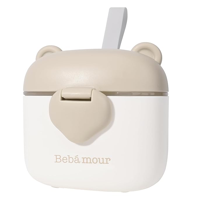 Bebamour Baby Formula Dispenser On The Go, Formula Container to Go, Formula Holder for Travel, Candy Fruit Snack Storage Container with Scoop and Leveller (Coffee)-CubbioJoy