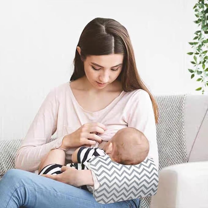 Cozy Cradle Pillow, Cozy Cradle Arm Pillow, Baby Nursing Pillow Head Support Pillow for Breastfeeding Bottle Feeding (Light Grey Crown)-CubbioJoy