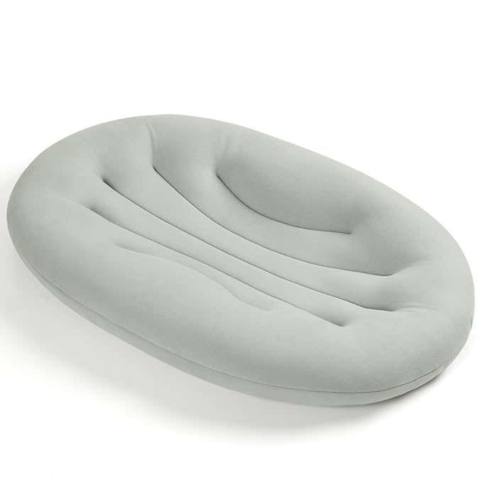 Baby Lounger for Newborn: Portable & Lightweight Pillow for Tummy Time Playtime & Diaper Changes - Skin-Friendly & Breathable for 0-12 Month Supervised Use-CubbioJoy