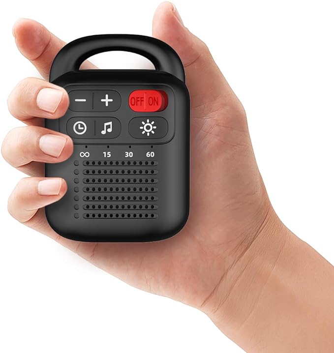 ColourNoise Portable Sound Machine White Noise Machine Rechargeable with 30 Soothing Sounds Adjustable Volume Night Light 4 Timer Functions Compact Suitable for Baby Kids Adults Sleep and Travel-CubbioJoy