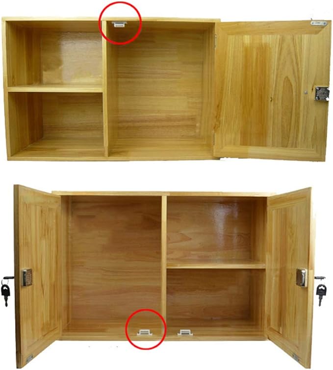 Cabinet Magnet Latch - Best for Cabinet Doors, Cupboards, Drawers and Shutters - Cabinet Magnetic Latch Easy Install - Magnetic Cabinet Catch Screws Included - Set of 12 (Black)…-CubbioJoy