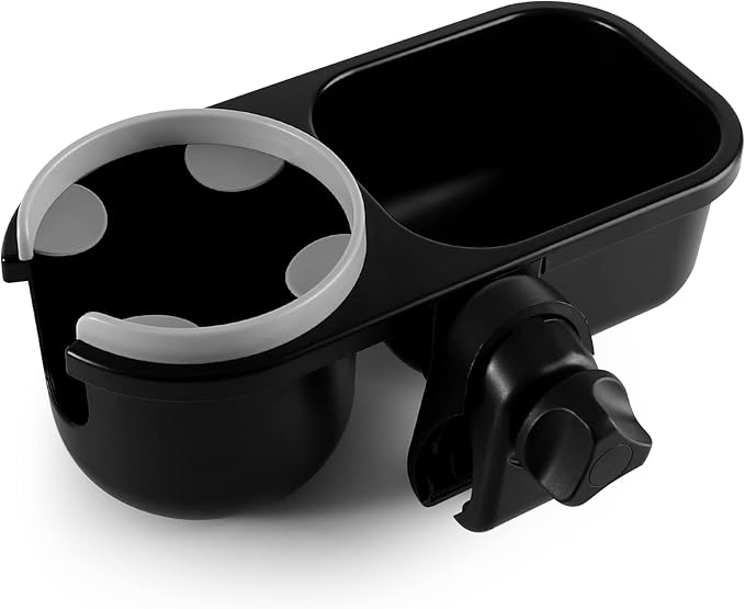 Accmor Stroller Cup Holder with Tray, Universal Cup Holder, Bike Bottle Holder, 360° Rotatable Large Caliber Drinks Holder for Stroller, Bike, Wheelchair, Walker-CubbioJoy