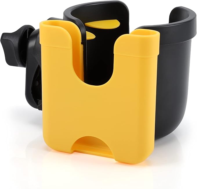 Accmor Stroller Cup Holder with Phone Holder, Bike Cup Holder, Universal Cup Holder for Uppababy Nuna Doona Strollers, 2-in-1 Cup Phone Holder for Stroller, Bike, Wheelchair, Walker, Scooter-CubbioJoy