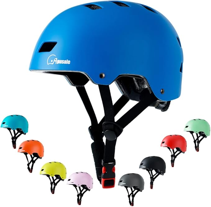 Bike Skateboard Helmet, Adjustable and Multi-Sport for Skate Scooter, 3 Sizes for Adult Youth Kids Toddler-CubbioJoy