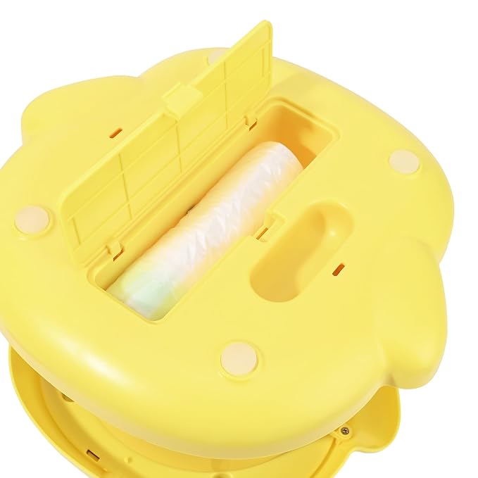 Bebamour Potty Training Toilet 3 in 1 Multi-Functional Potty Seat Detachable Baby Potty Step Stool Anti-Slip Stable Potty Training Toilet with 100 Pack Trash Bags (Yellow)-CubbioJoy