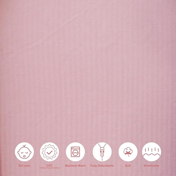 Deluxe Infant Lounger, Baby Nest Cover for Baby Girls & Boys, Newborn Essentials for Baby 0-12 Months, 100% Cotton (Mistyrose)-CubbioJoy