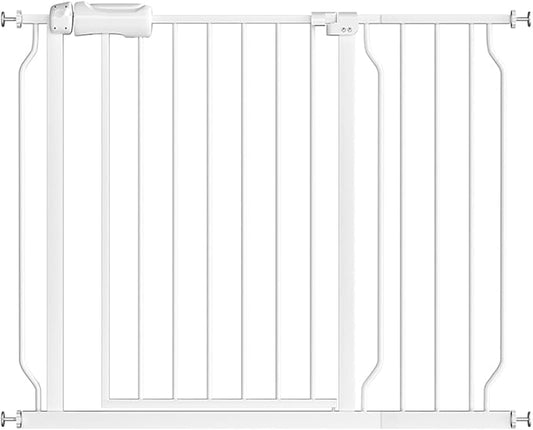 Baby Gate for Doorways Stairs Hallway 38.5 to 43.5 Inch Wide, Walk Through Child Gates with Pressure Mounted Extention Kit, Indoor Safety Child Gates for Kids or Pets-CubbioJoy