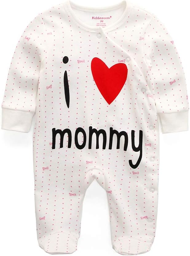 Kiddiezoom Baby and Toddler Boys'Snug Fit Footed One-Piece Romper Jumpsuit Cotton Cotton Footed Outfit-CubbioJoy